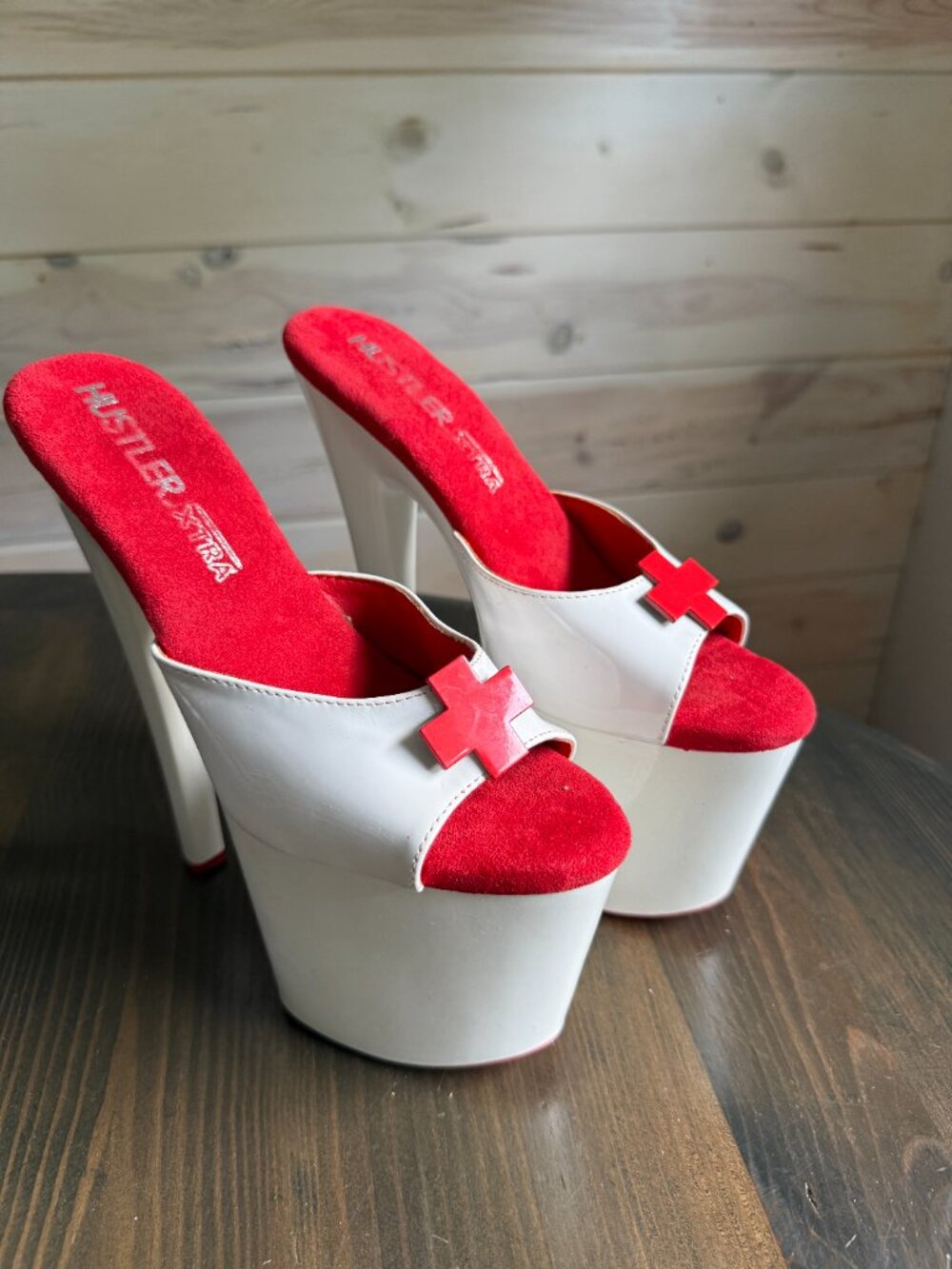 Nurses Stiletto Shoes Heels Hustler Cosplay Halloween Size 8